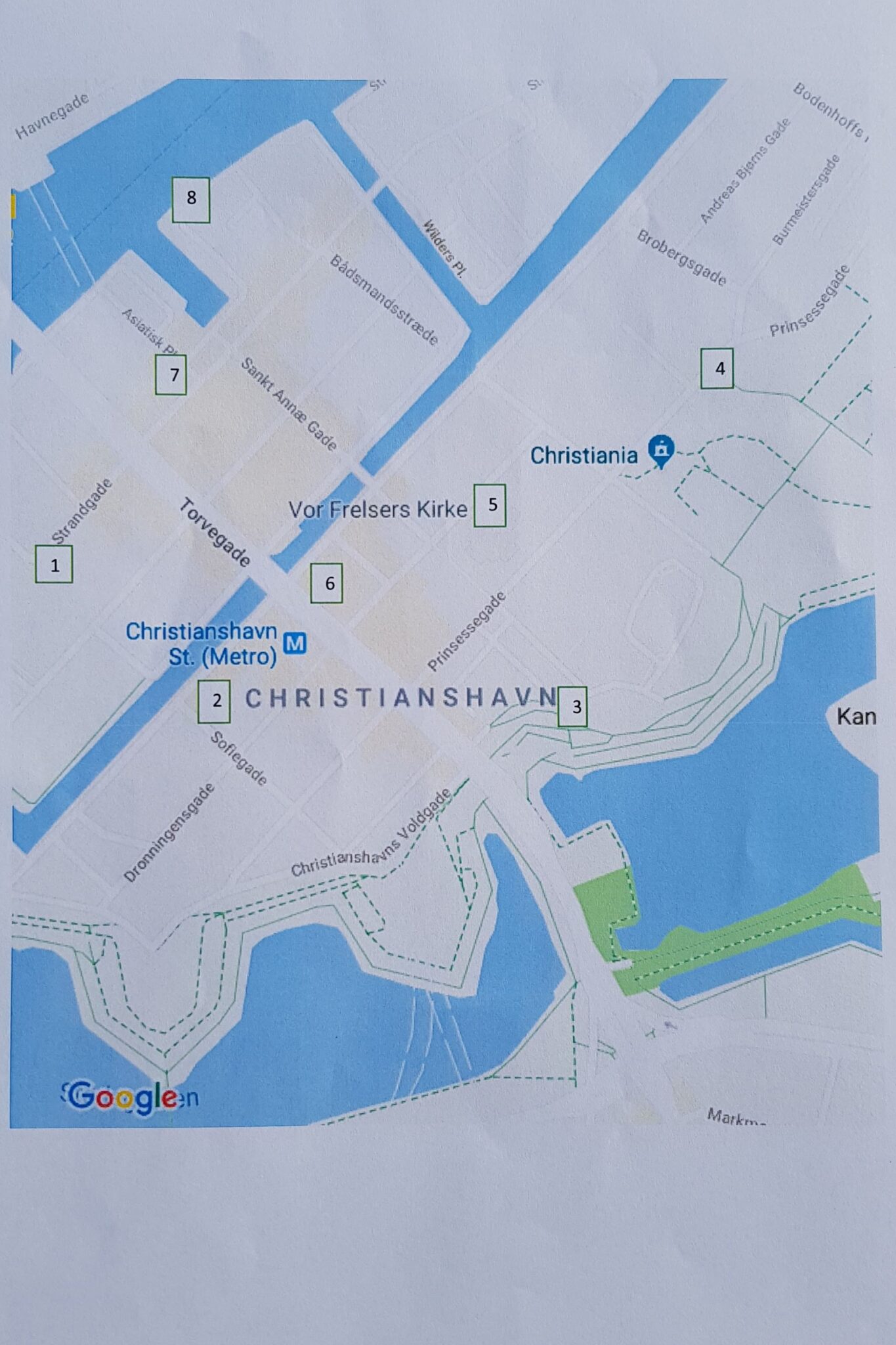 Skattejagt - kort over Christianshavn
