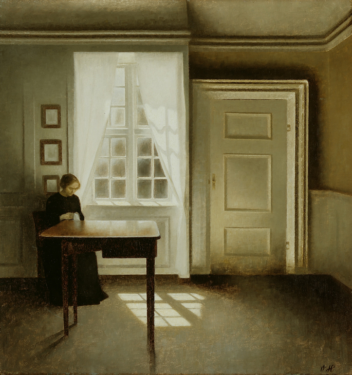 Vilhelm Hammershøi, Interior with a Lady, 1901, oil on canvas. Detroit Institute of Arts, Founders Society Purchase, Robert H. Tannahill Foundation Fund, 1989.2.